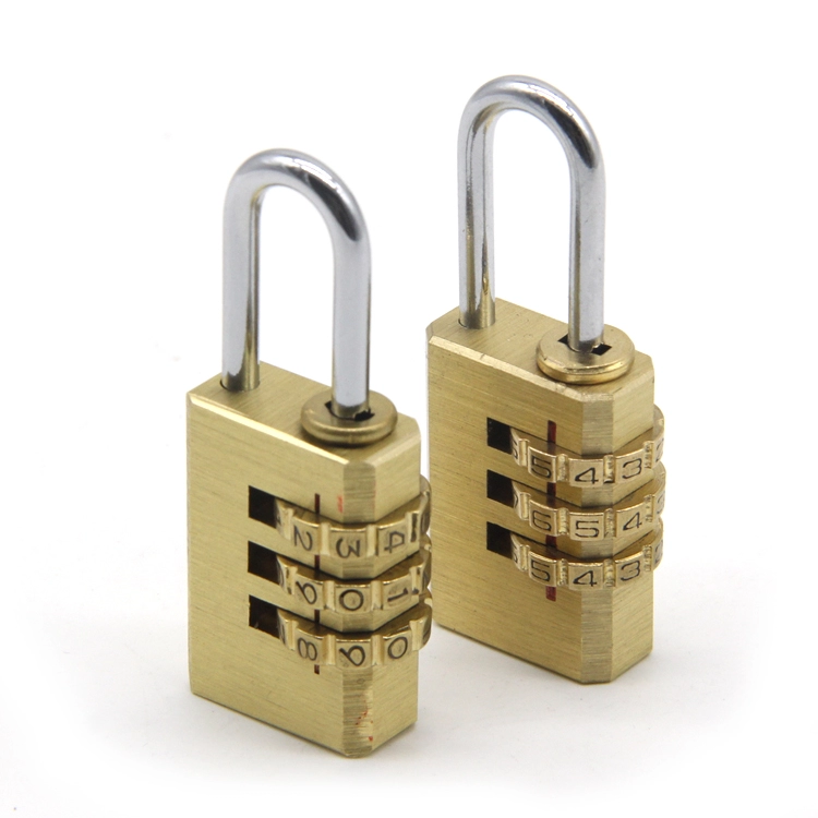 Candado para Equipaje Portatil Portable Resettable Safety Long Shackle Letter Number Luggage Brass Padlock Pad Lock