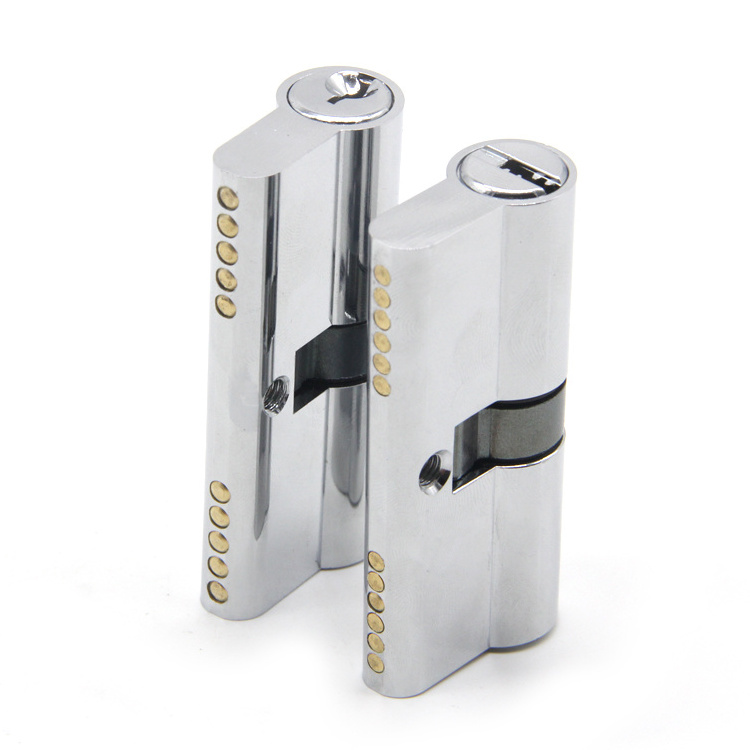 80mm Solid Brass European Double Open Normal Key Door Lock Cylinder Cilindro de Cerradura de Puerta Llave normal Doble Abierto