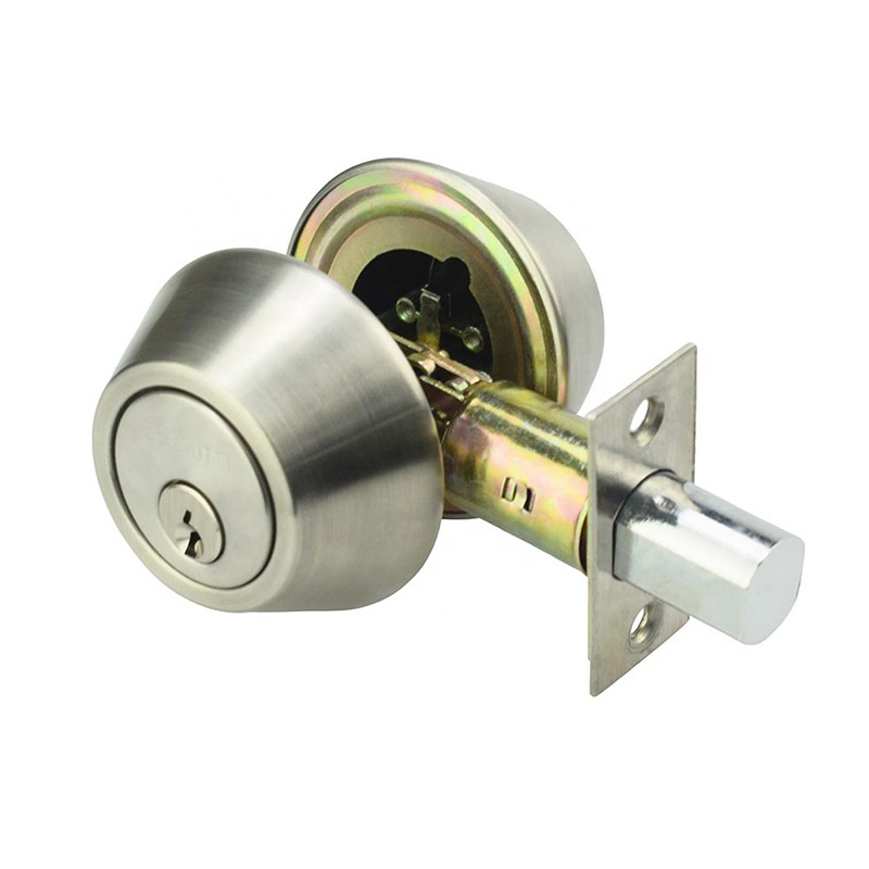 Combo lock polished brass tubular cylindrical knob single deadbolt combination door locks US3 lockset