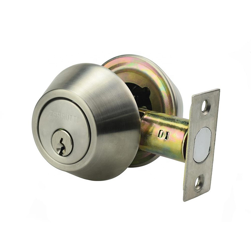 Combo lock polished brass tubular cylindrical knob single deadbolt combination door locks US3 lockset