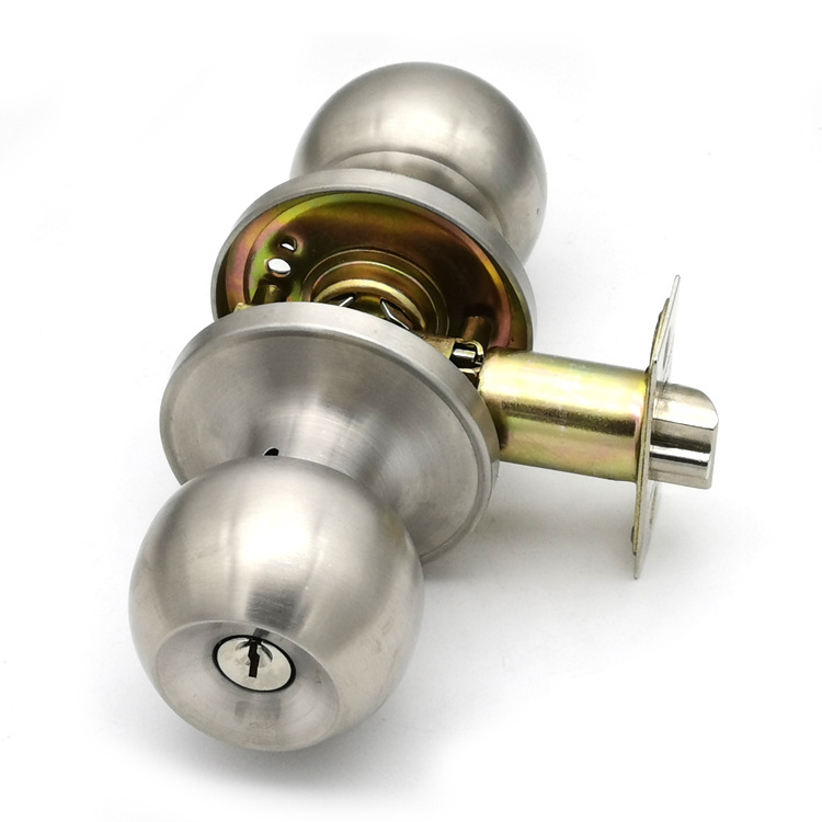 Zinc Alloy Antique Brass Finished Keyed Entry Knob Door handle Lock Set bedroom door handles with locks