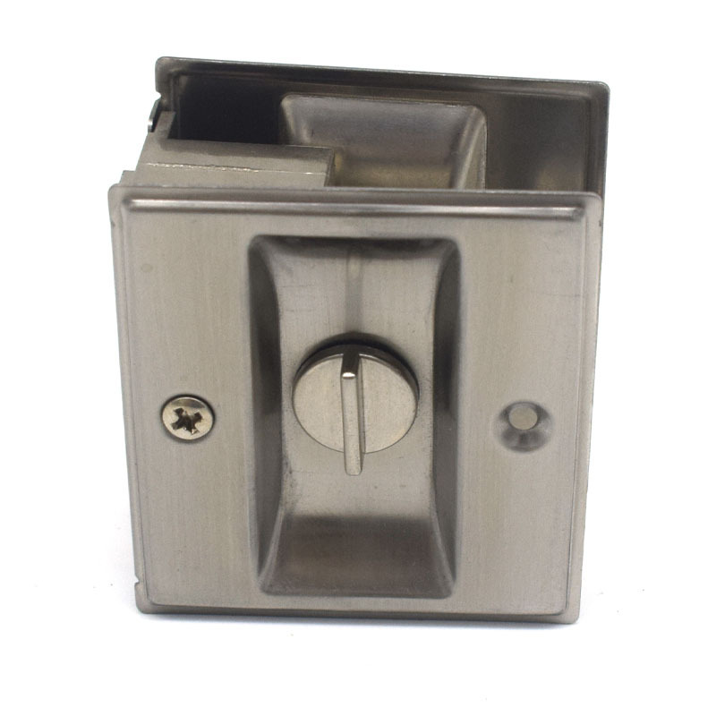 Hidden hook lock Concealed Recessed flush Invisible Pull Handle square sliding pocket door lock