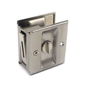 Hidden hook lock Concealed Recessed flush Invisible Pull Handle square sliding pocket door lock