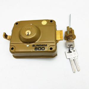 China Manufacturer 8301 safety Door rim lock  Keyed  Security Gate lock brass Cylinder  door Rim Lock