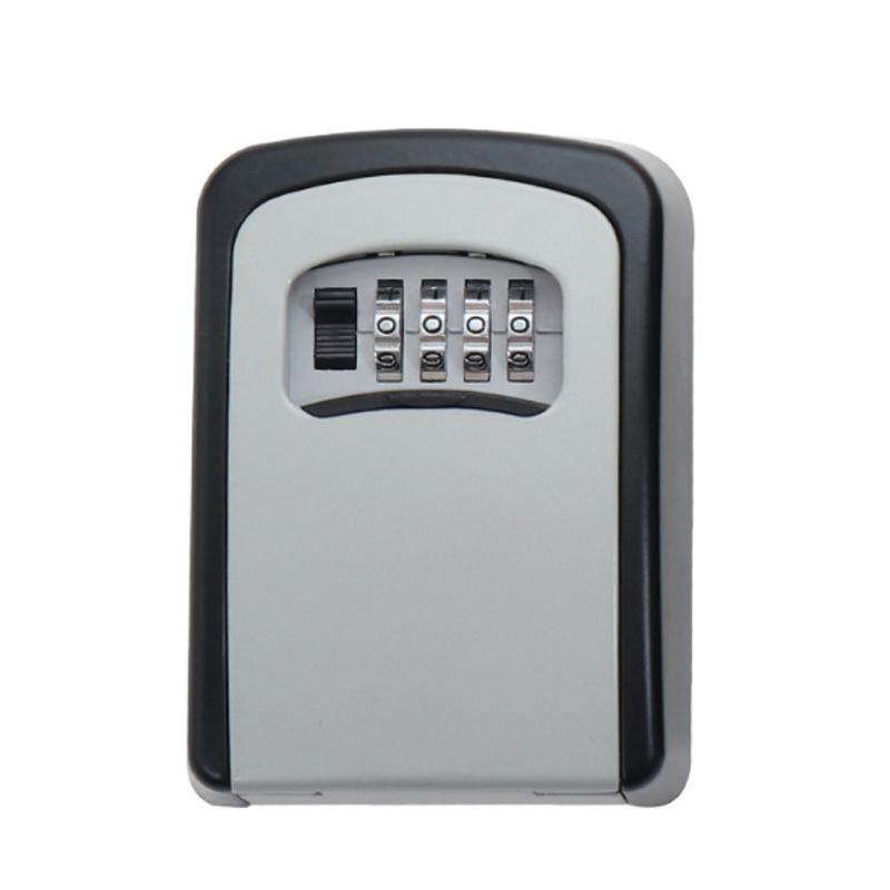 Key Lock Box Wall Mounted 4 Digit Combination Lock Box  House Key Weatherproof Safe Security Key Storage Lock Box