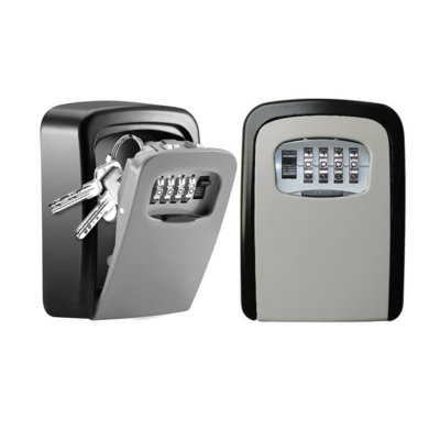 Key Lock Box Wall Mounted 4 Digit Combination Lock Box  House Key Weatherproof Safe Security Key Storage Lock Box