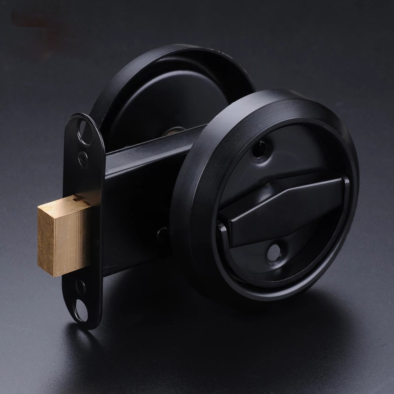 Double-sided Lock Stainless Steel 304 Recessed Invisible Cup Handle Privacy Hidden Door Cabinet Pulls Fire Proof Locks