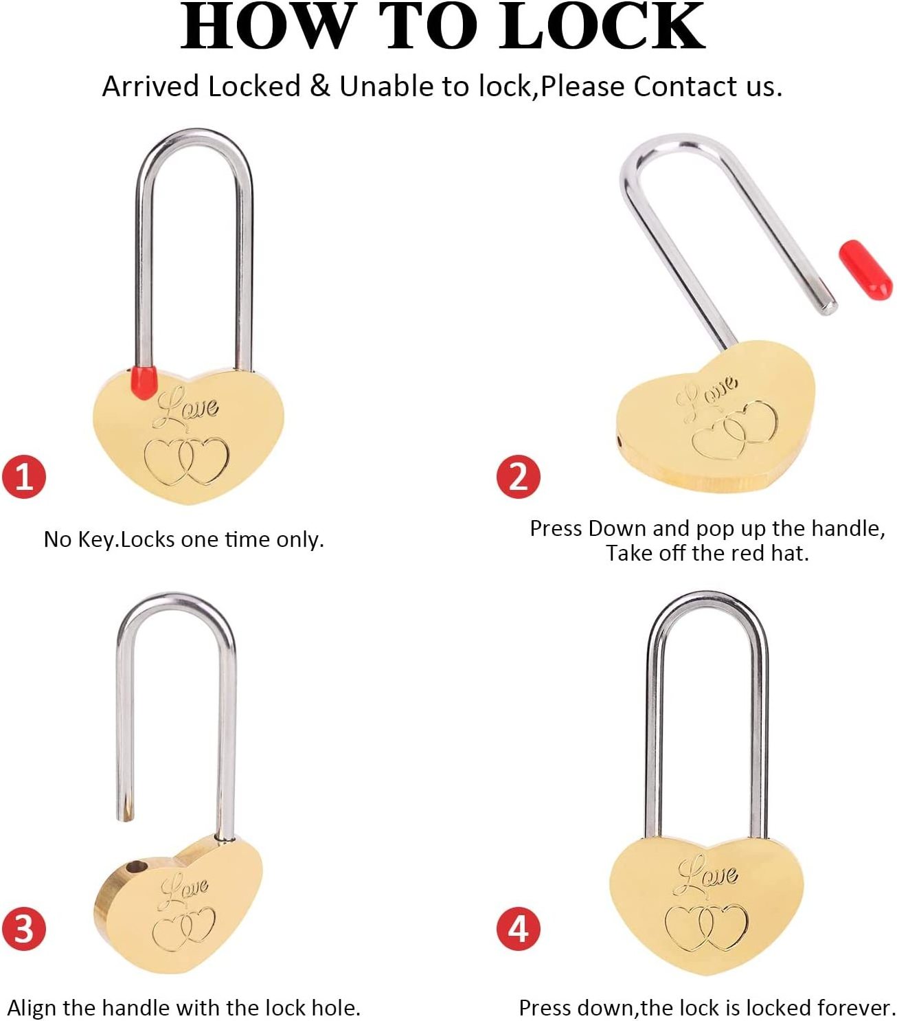 15mm thin small decorative heart shape padlock Valentine's Christmas wedding candado de forma corazon love lock padlocks