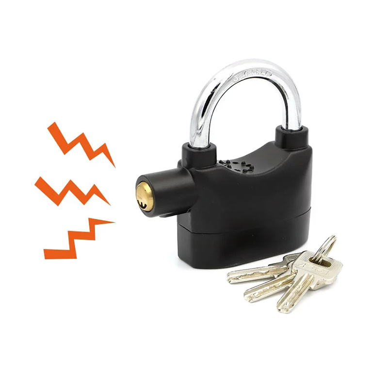 Security Anti-Theft Waterproof Motor Bicycle bike Lock Siren Safety Padlock Door Alarm Lock padlock for motorcycles