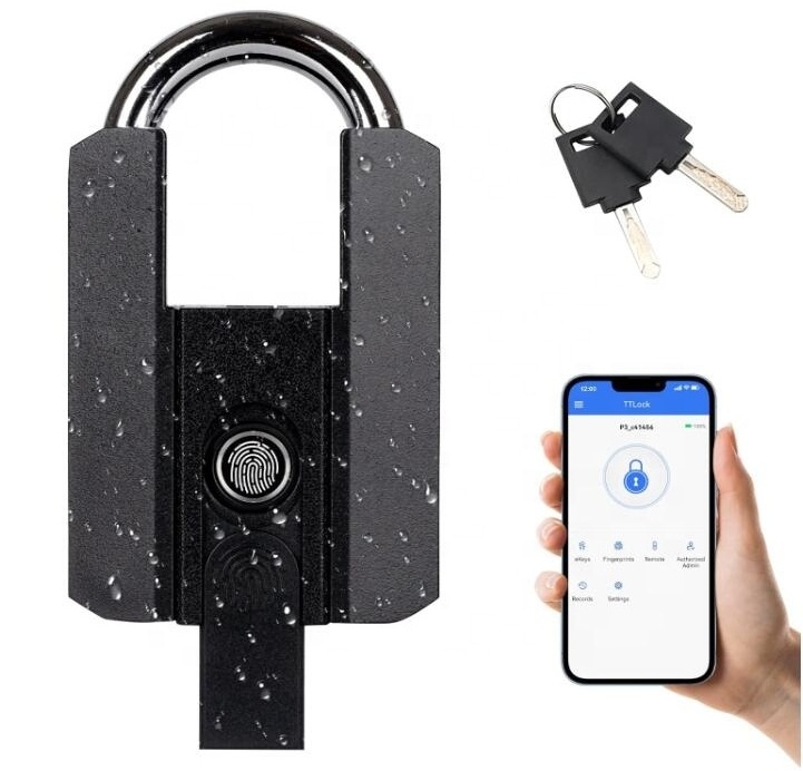 Wholesale Fingerprint Smart Padlock Finger Print Padlock With Keyless Suitable for Gym Biometric Lock and Storage Smart Padlock