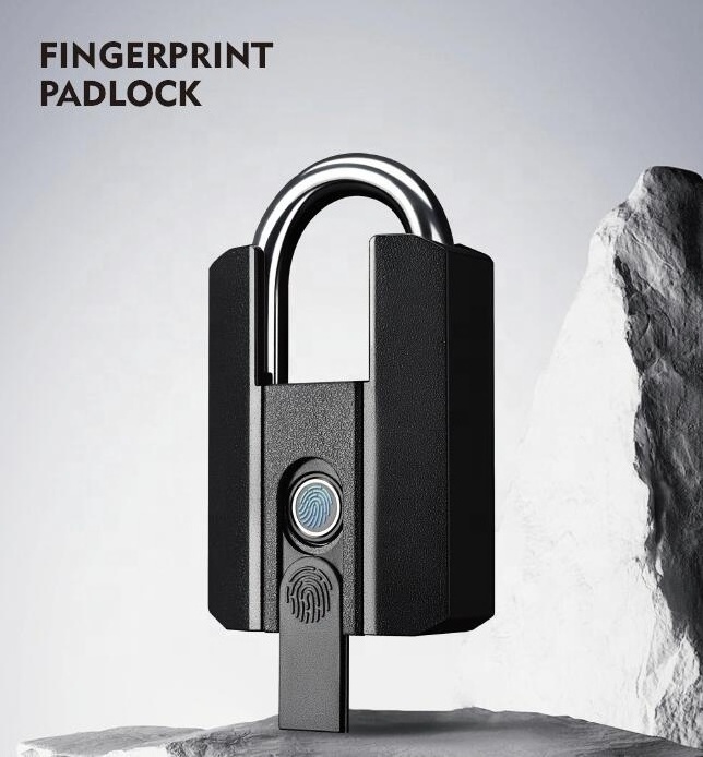 Wholesale Fingerprint Smart Padlock Finger Print Padlock With Keyless Suitable for Gym Biometric Lock and Storage Smart Padlock