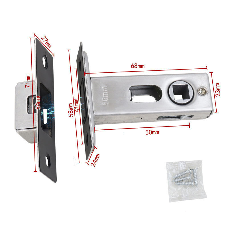 Stainless steelMaterial Lever Handle Locks Magnetic Latch Door Lock Black Color Magnetic Door  Lock