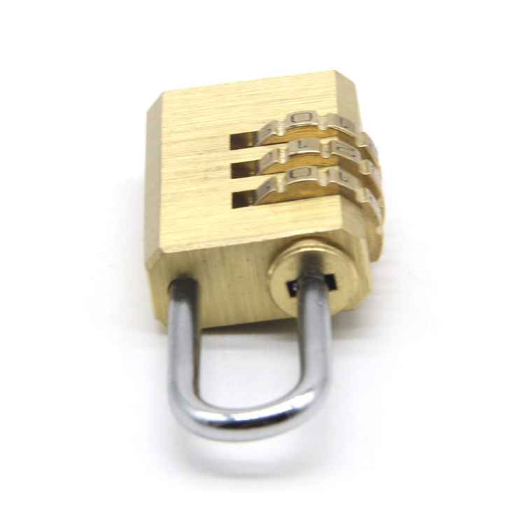 Portable 3/4 Digit Letter Number lock Brass Combination Padlock  Luggage Gym Suitcase Lock