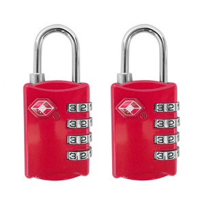 Europe America Popular TSA 4 Digit Combination padlock Steel Luggage Travel Padlock Zinc alloy Number padlock