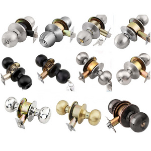 Grade 1/2/3 Residential Entrance Privacy Bathroom Bedroom Interior doorknobs Safe Tubular Cylindrical knob Door Lock