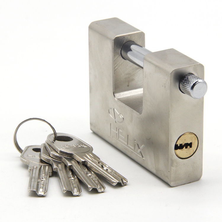 Wholesale 74MM Hardened Solid Steel Rectangle padlock candados iron lock padlock with master key