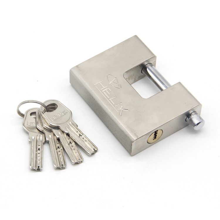 Wholesale 74MM Hardened Solid Steel Rectangle padlock candados iron lock padlock with master key