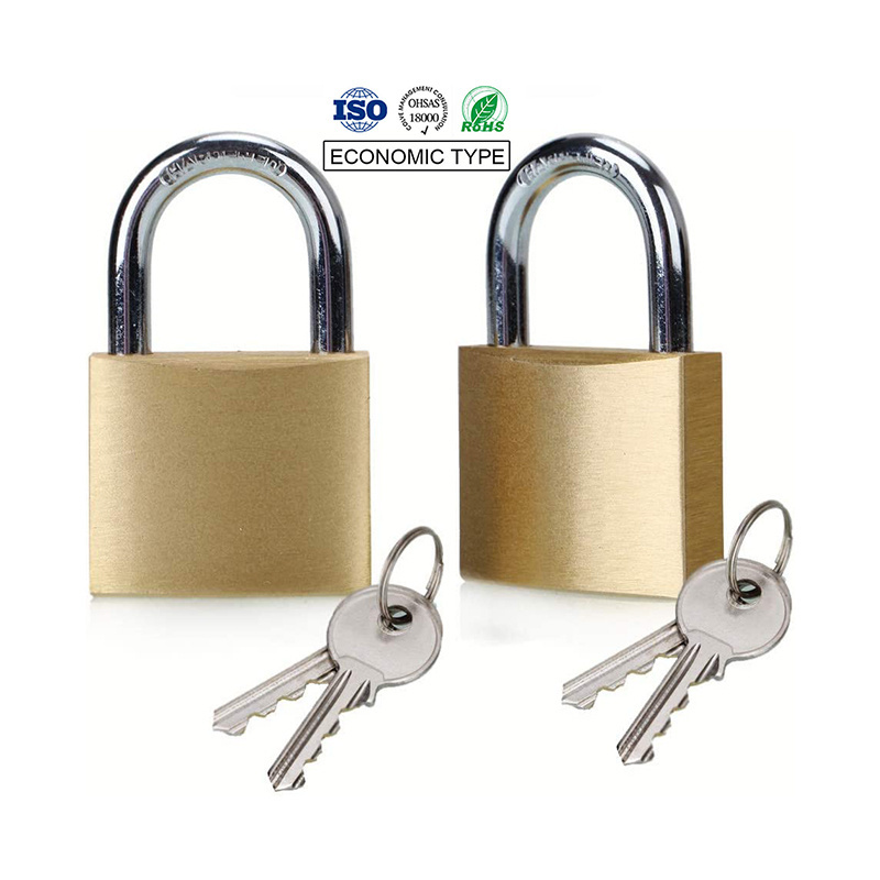 Good quality waterproof safety 38/40/50mm bulk padlock Candado Copper bronze Padlocks Thick Brass Padlock and keys in bulk