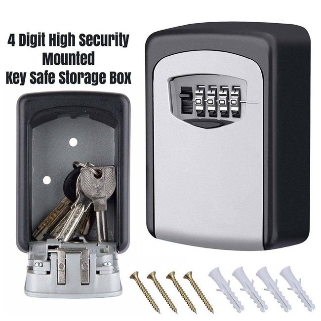 Secure External Password  Storage  Padlock Combination Lock Key Safe key box lockbox for keys