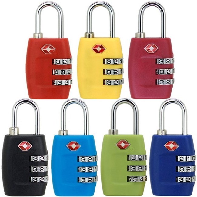 custom  Zinc Alloy TSA lock Compatible Travel Luggage Locks code padlock