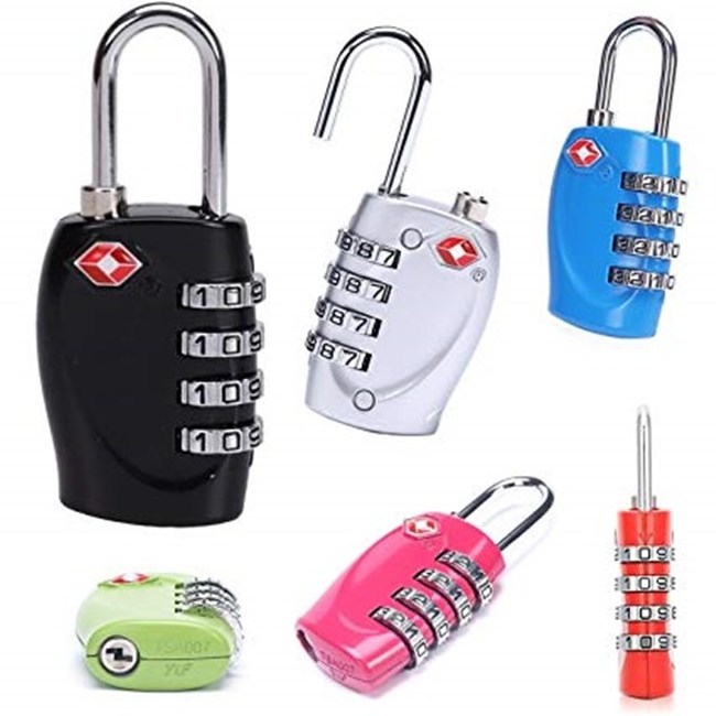 custom  Zinc Alloy TSA lock Compatible Travel Luggage Locks code padlock