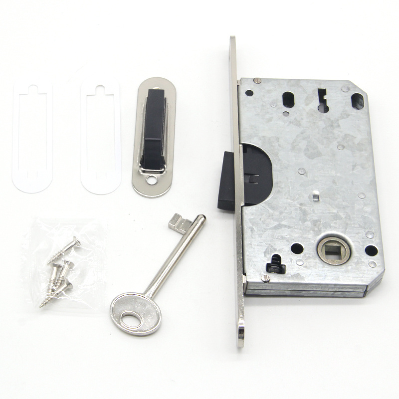 Magnetic European Anti-Theft iron body plastic latch Security Mortise Door Lock Body