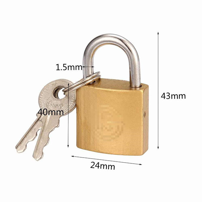 World Top Brand Quality Long Normal Shackle 40mm Solid Brass Padlock Cadeado