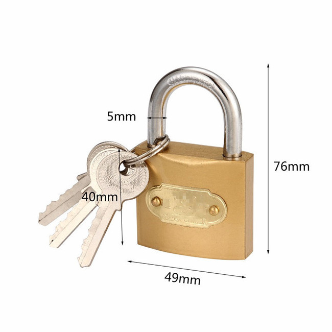 World Top Brand Quality Long Normal Shackle 40mm Solid Brass Padlock Cadeado