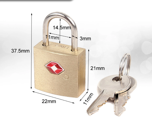 Apartment Luggage Lock Widely Usage TSA Wholesale Pad Locks Custom Safety Travel Brass Padlock with Key