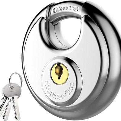 Disc Lock 2 3/4" (70MM) Stainless Steel Keyed Alike round Padlock 70mm padlock disc