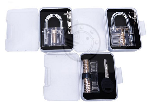 Practice Train Key Transparent Padlock 24 Pieces Pick Lock Tool Kit lock pick set