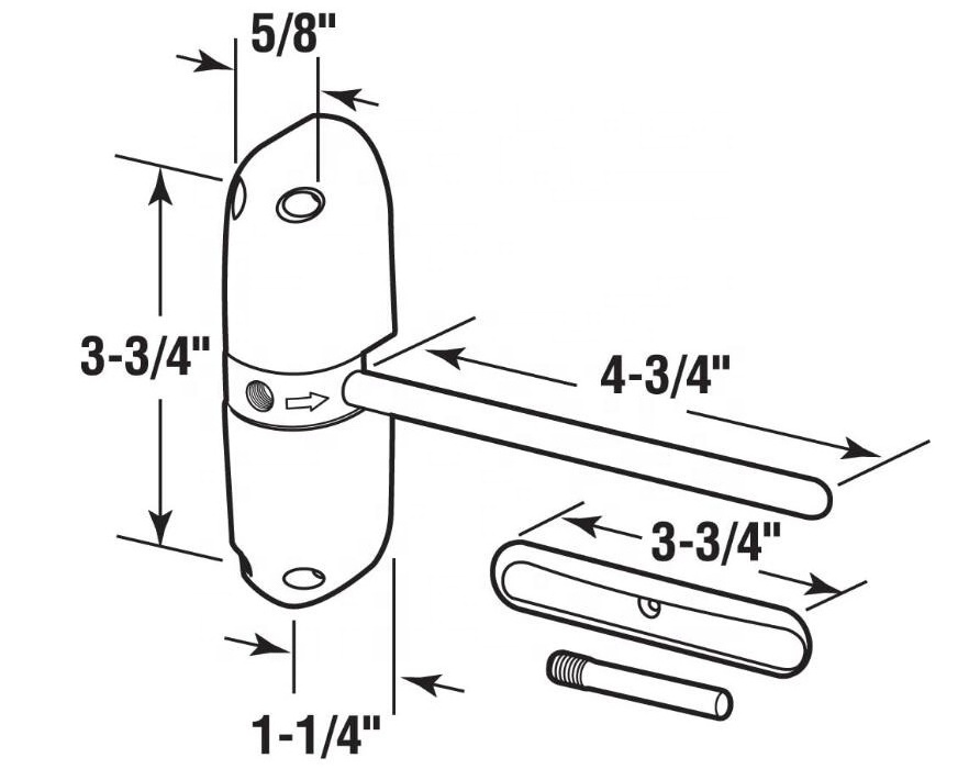 Door Closer Automatic Safety Spring Door Closer Easy to Install to Convert Hinged Doors to Self Closing