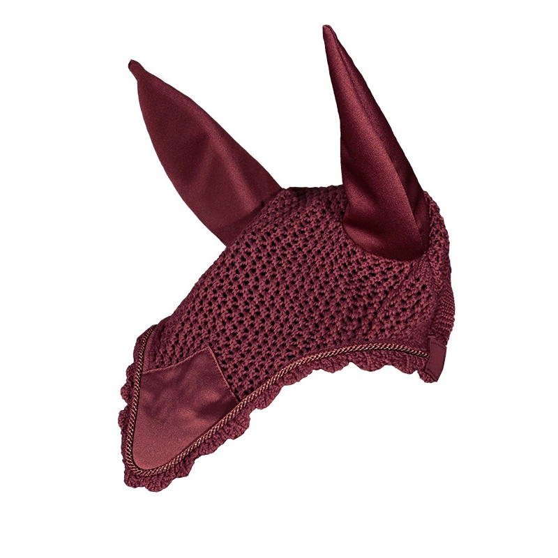 New Fashion Equestrian Hores Tack Ear Net Bonnet Customized Colors Saddle Pad Set Matching Horse Fly Veil