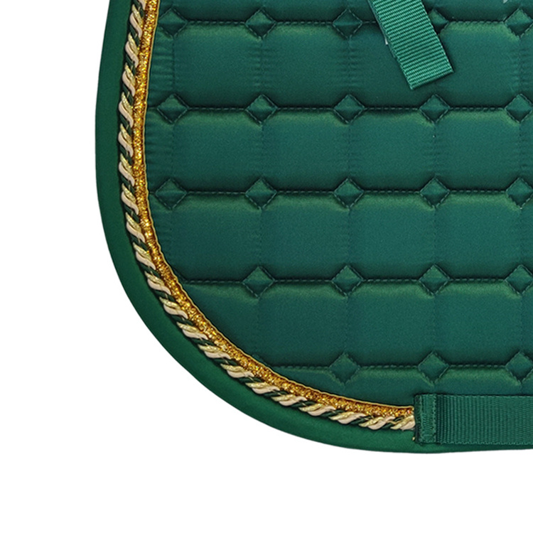 Professional Manufacturer Equestrian Products Horse Saddle Blanket Customized Logo Satin Fabric Jumping Saddle Pads