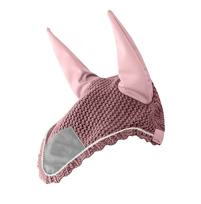 New Fashion Equestrian Hores Tack Ear Net Bonnet Customized Colors Saddle Pad Set Matching Horse Fly Veil