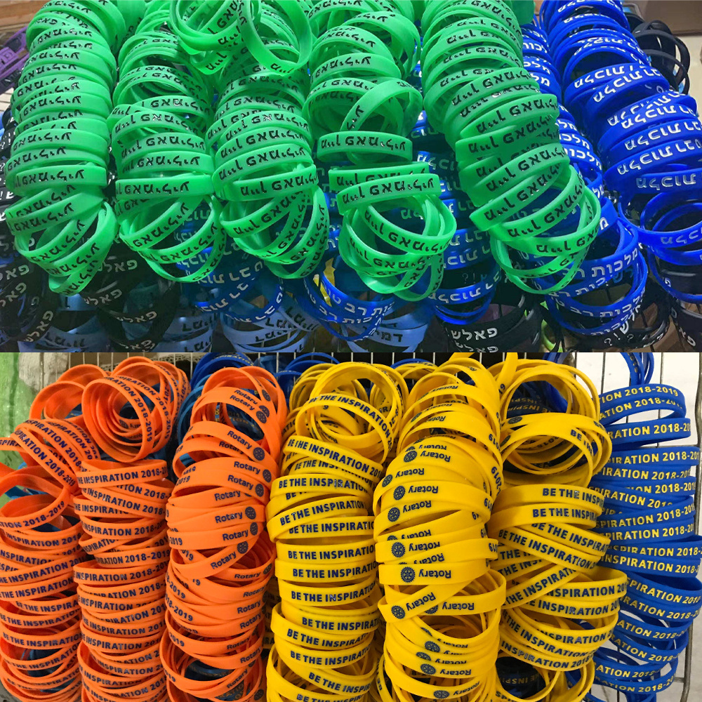 Festival Personalized  Wristbands Rubber Bracelet Custom Branded Logo Silicone Wrist Band