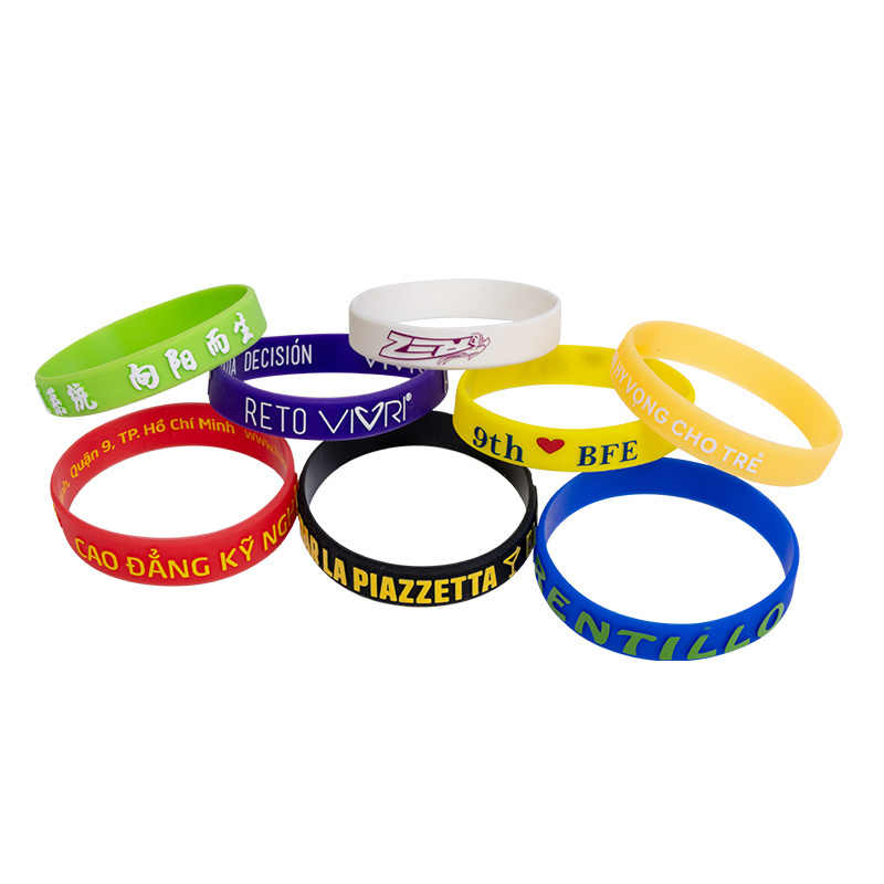 Silicone elastic wristband anime sports custom logo wristband