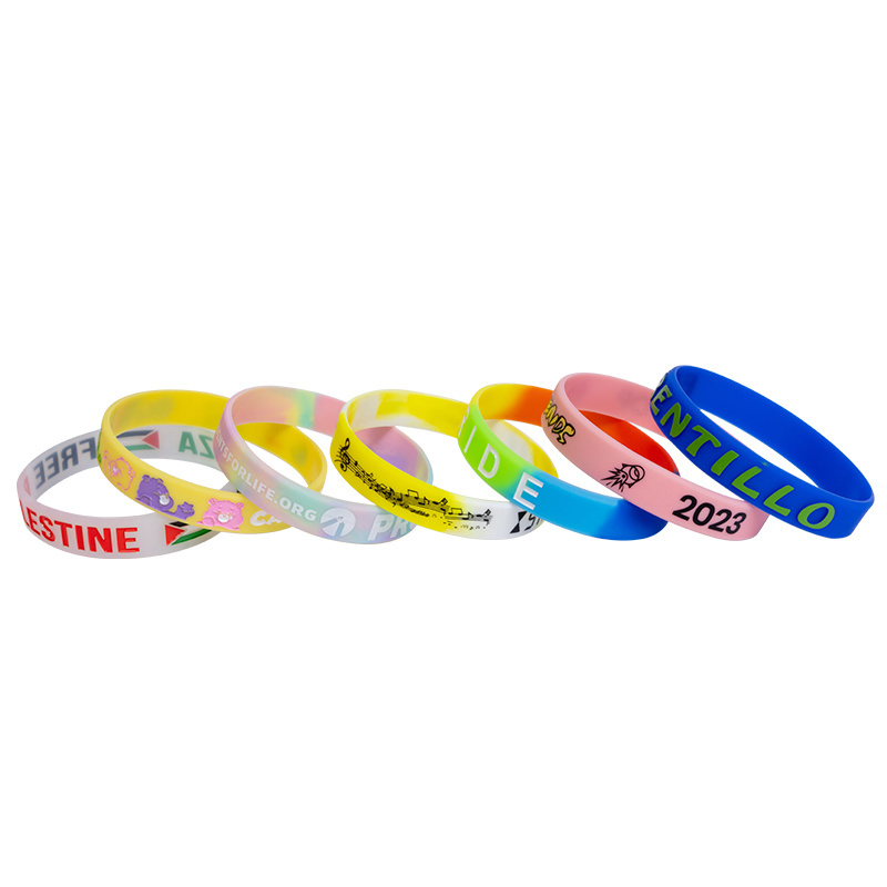 Silicone elastic wristband anime sports custom logo wristband