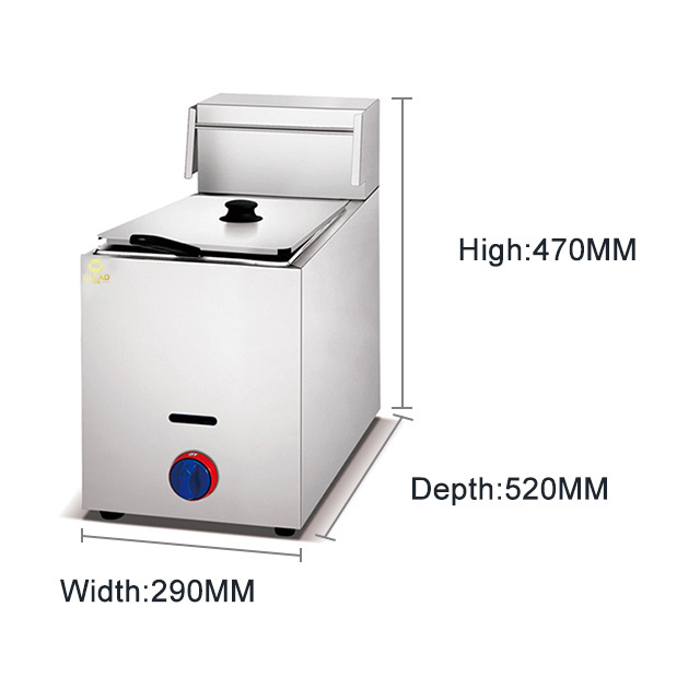 Gas Double Cylinder Double Screen Fryer vertical home use fish potato chicken electric deep oil fryer for restaurant