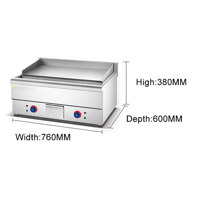 Electric half flat half pit griddle Electric Japanese Teppanyaki Grill Table Stainless Steel