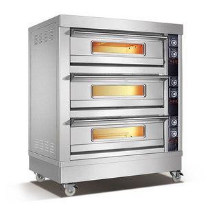 Customize Electric Oven Commercial Baking Oven For Bread And Cake Gas Commercial Deck Bread Bakery Baking Oven