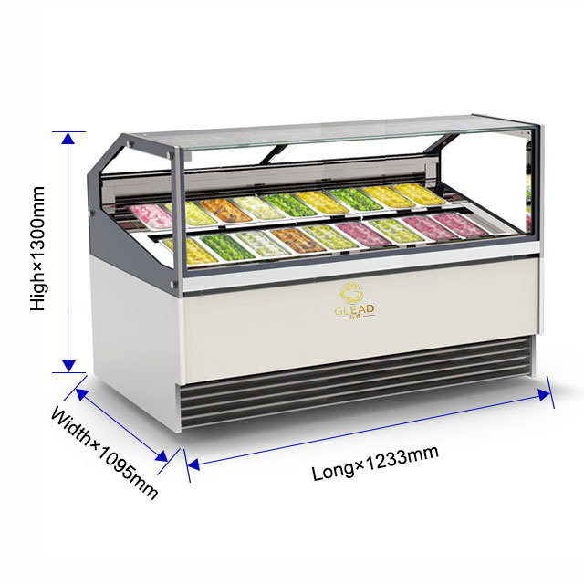 Display Desk Gelato Patisserie Price Quality Freezers & Fridges Ice Cream Gelato Showcase Freezer For Ice Cream Gelato Store