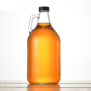 Wholesale Large Size 32oz Wine Beer Growler One Gallon Glass Jug California Wine Glass Bottle With Screw Lids