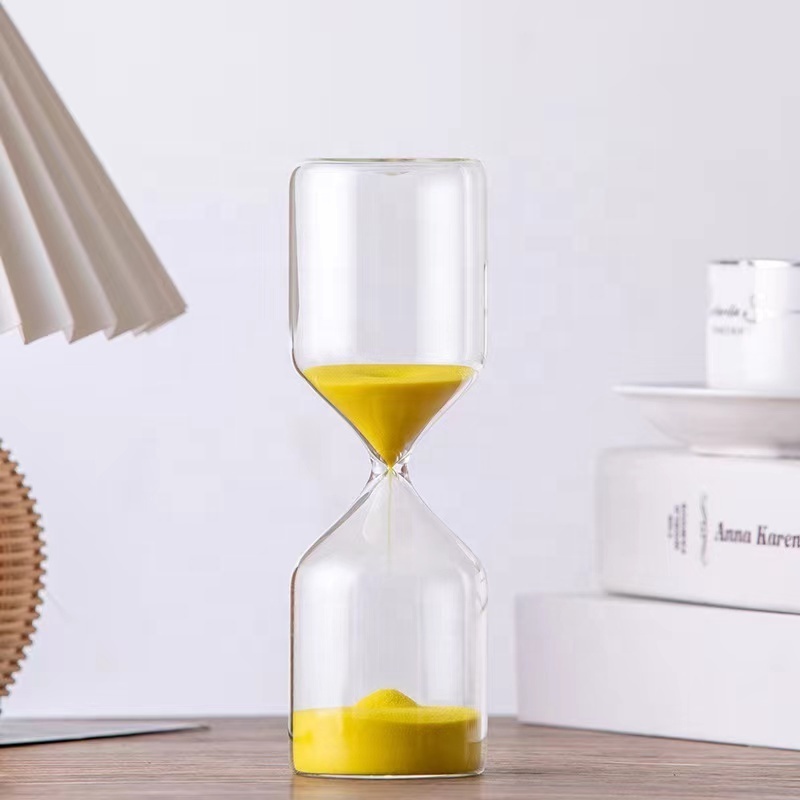 Cylindrical Shape Transparent Hourglass Glass Sand Clock Home Decor 5/15/30 Minute Glass Hourglass Sand Watch Timer