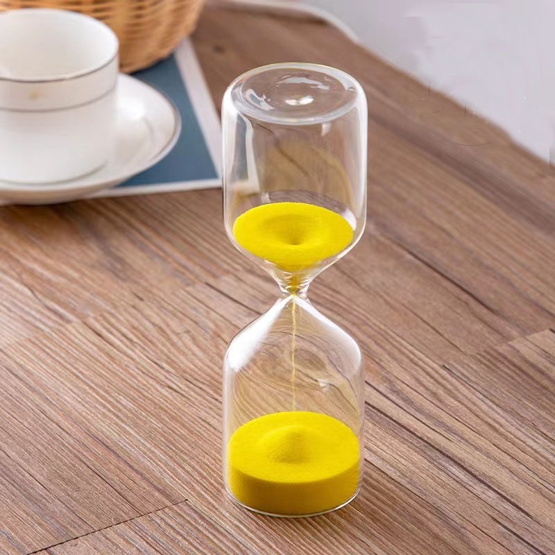 Cylindrical Shape Transparent Hourglass Glass Sand Clock Home Decor 5/15/30 Minute Glass Hourglass Sand Watch Timer