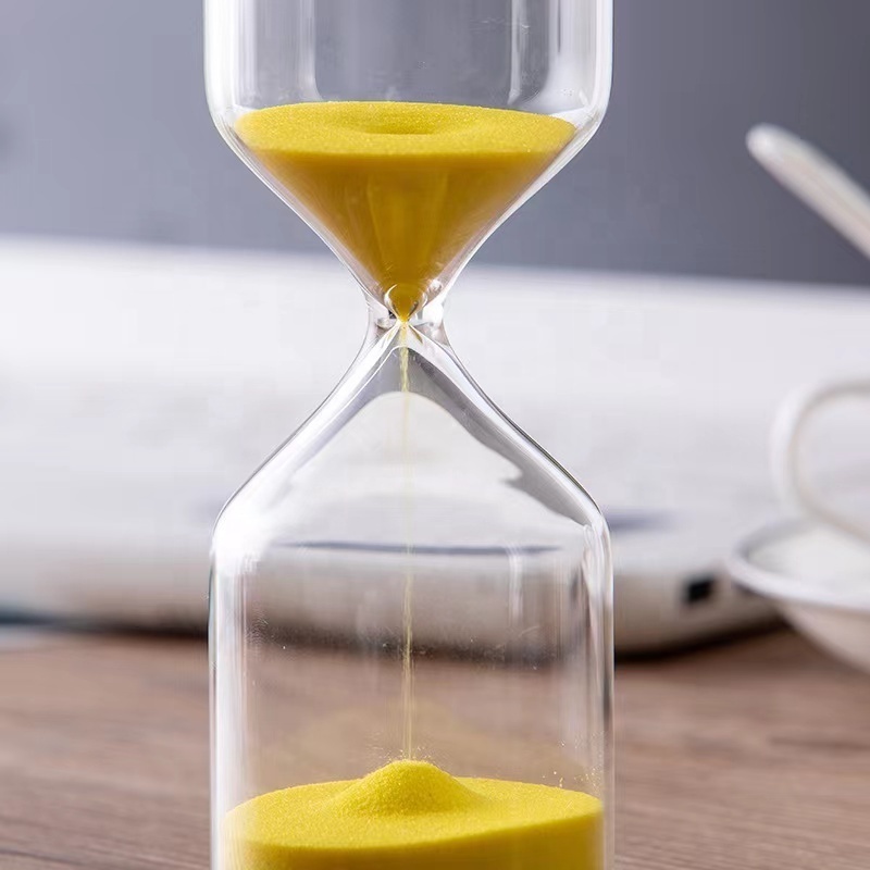 Cylindrical Shape Transparent Hourglass Glass Sand Clock Home Decor 5/15/30 Minute Glass Hourglass Sand Watch Timer