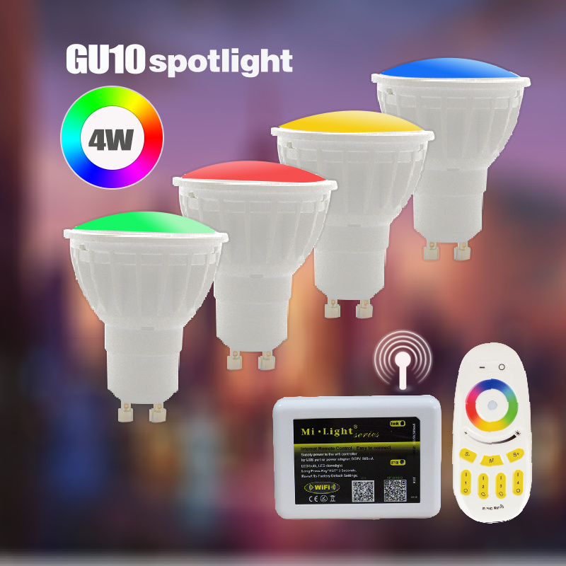 wholesale smart rgb spotlights gu10 2.4g rf wireless wifi rgbw led spotlights chinese direct factory support rgbw led spotlights