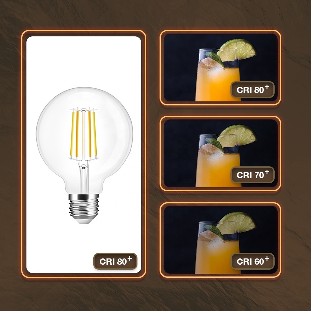 GL-B-004P Gledopto ZigBee Filament Bulbs Amber & Clear Glass Cover LED Edison Light Bulbs Work With Smart Home Bridge Dimmable