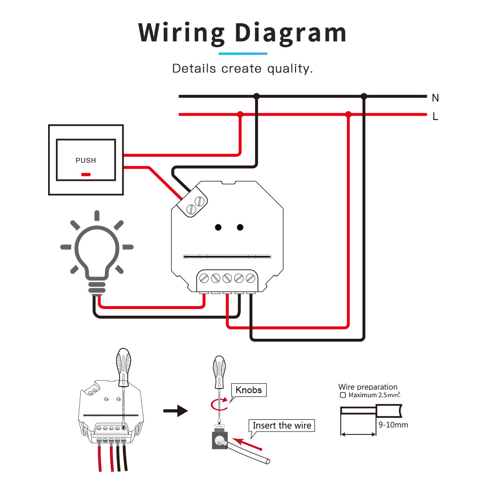 Silicon Controlled Dimmer Replacement Triac AC Dimmer 1 channel For Incandescent Bulb 400w Max Loaded