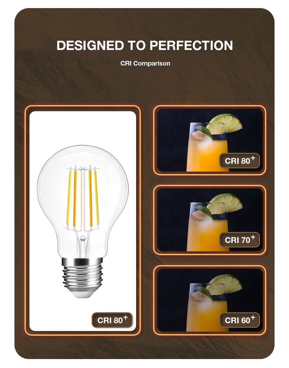 GL-B-003P Gledopto A60 Amber Glass Cover ZigBee Smart Vintage LED Bulb Works with SmartThings Dimmable Edison Bulbs CCT Tunable